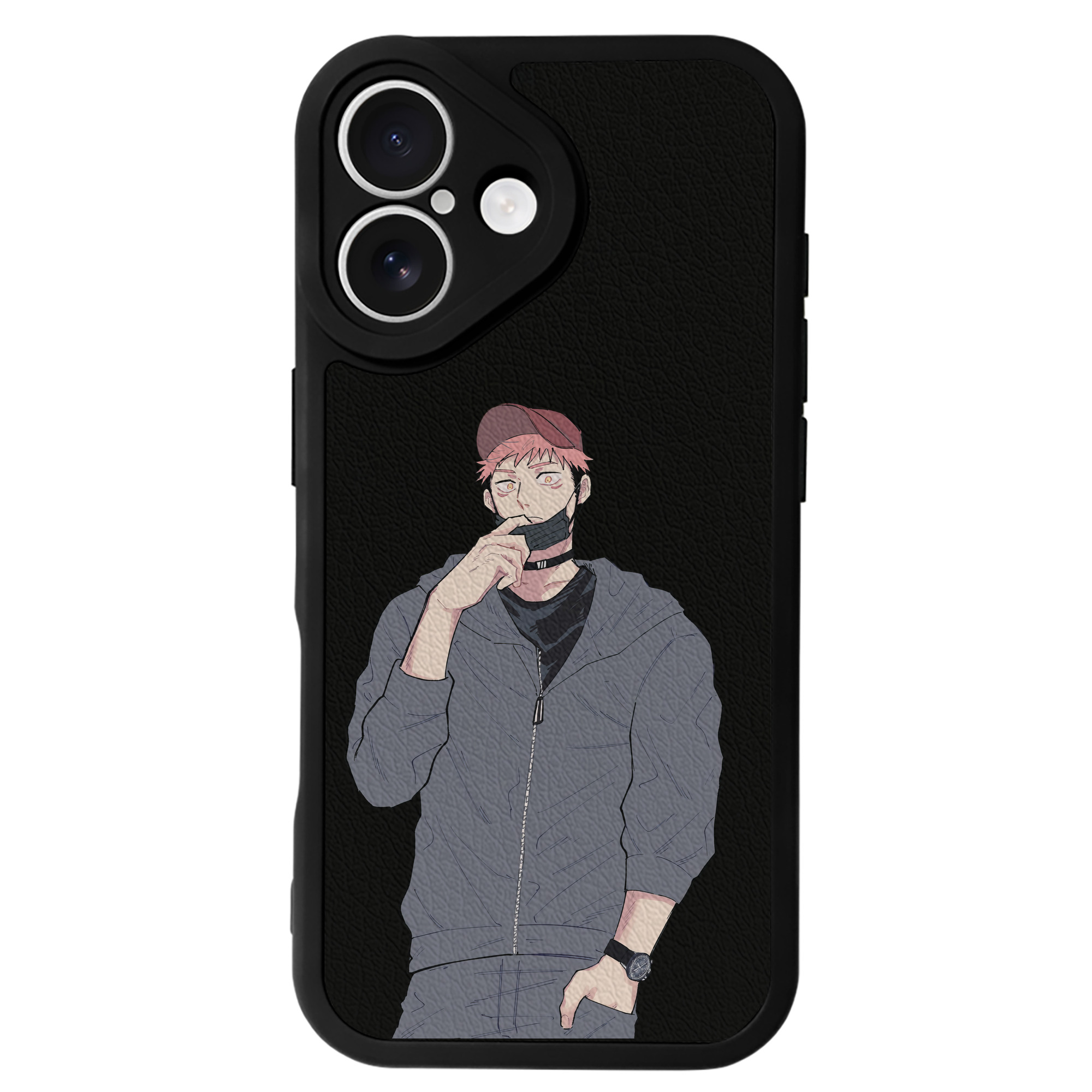 （画像用） 呪術廻戦 Jujutsu Kaisen 【iPhone 16シリーズ対応】シリコンスマホケース（レザー調） 材質：シリコン